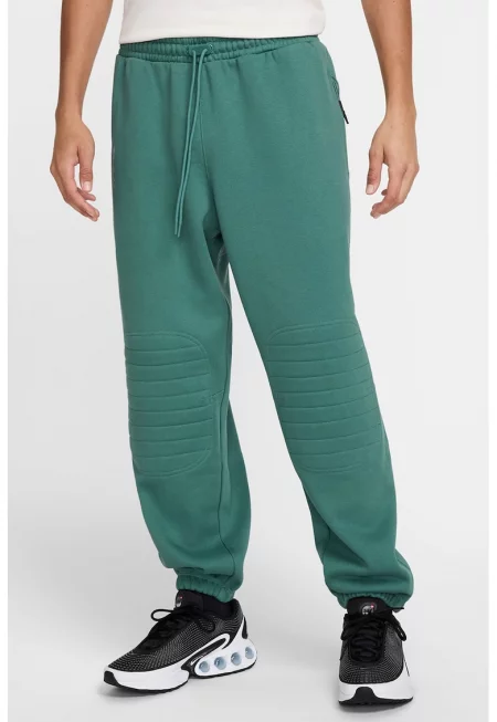 Спортен панталон с памук и лого - Персийско зелено