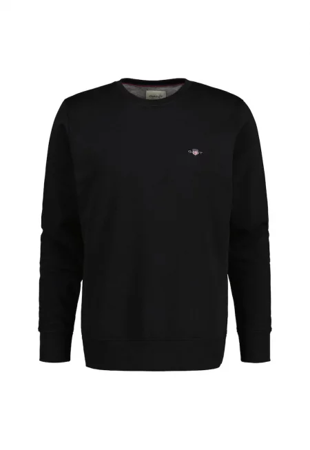 Суитшърт Shield с овално деколте - Черен