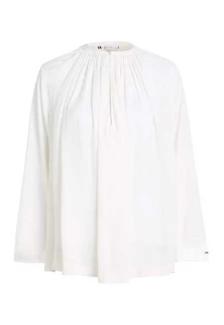 Уголемена блуза - Бял