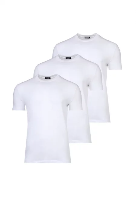 Вталена тениска - 3 броя - Бял