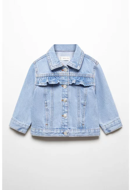 Яке Norma от деним със захабен ефект