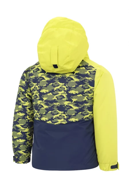 Зимно ски яке с принт и качулка