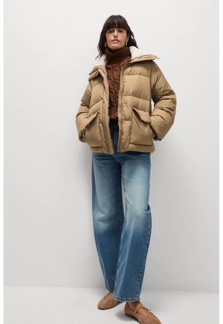 Зимно яке с пухена вата - Камел