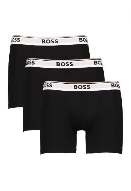 Боксерки с лого на талията - 3 чифта - Бял/Черен