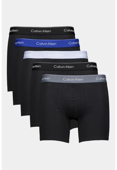 Боксерки с памук - 5 чифта - Черен