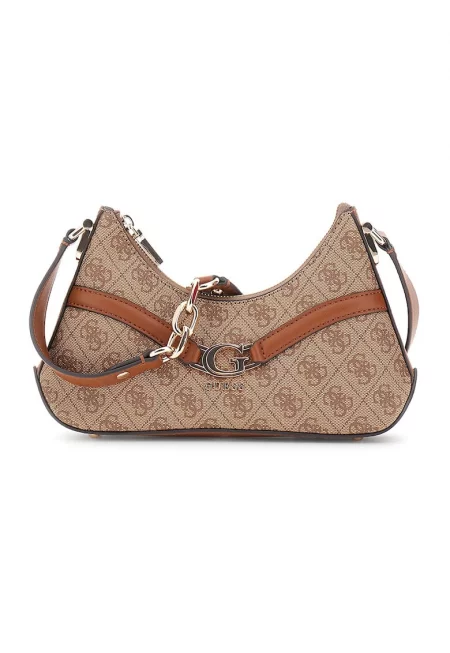 Чанта от еко кожа с монограм - Камел