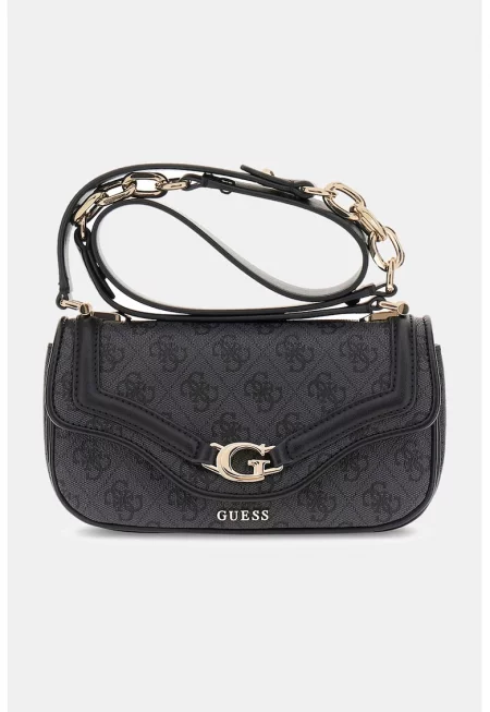 Чанта от еко кожа с монограм - Tъмносив