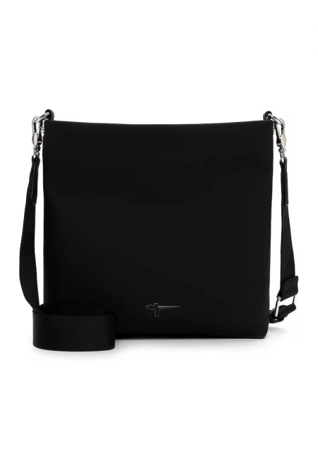 Чанта през рамо от еко кожа с външен джоб с цип