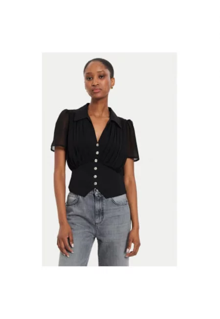 Дамска блуза -  304479588 - Полиестер - 40 - Черна