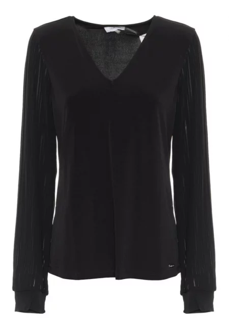 Дамска блуза  M0LH7876 - Черен