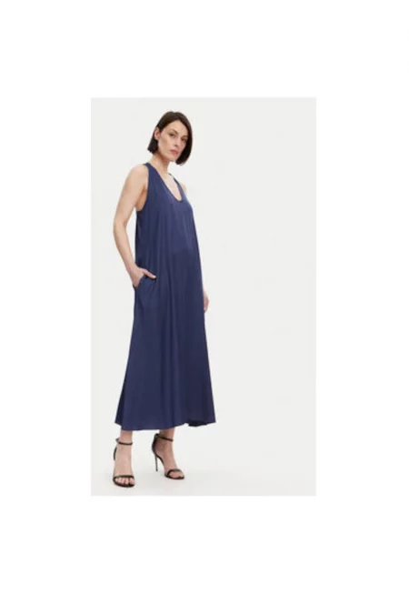 Дамска лятна рокля  FS25SD3005W64101 - Вискоза - Тъмносин - Тъмносин