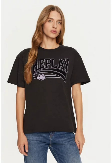 Дамска тениска -  304396793 - Памук - Черен - Черен