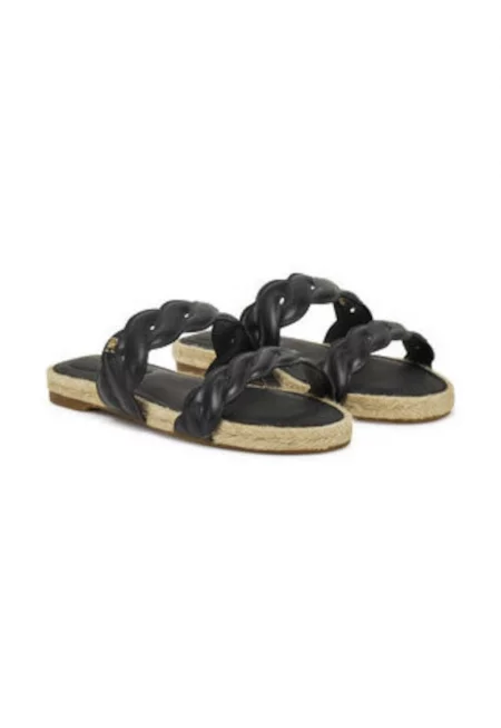 Дамски чехли  естествена кожа - черни