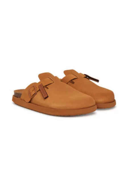 Дамски чехли -  естествена кожа - кафяви