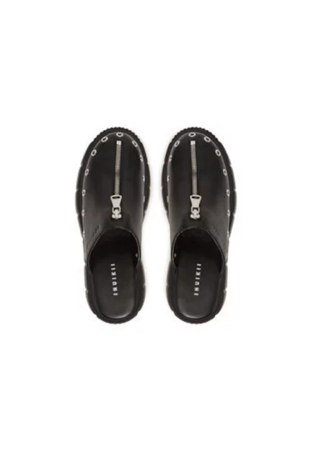 Дамски джапанки - 30102-070 201 -  Естествена кожа - Черен