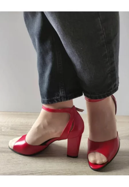 Дамски сандали  32336 - Елегантни - червени - Червен