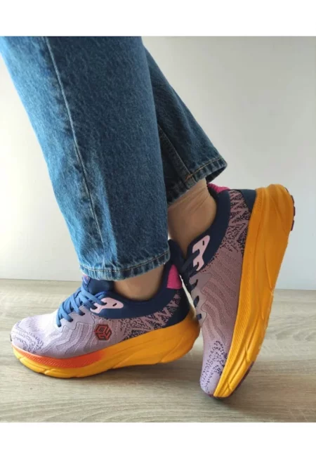 Дамски спортни обувки  27209 лилави + тъмносини - лилави