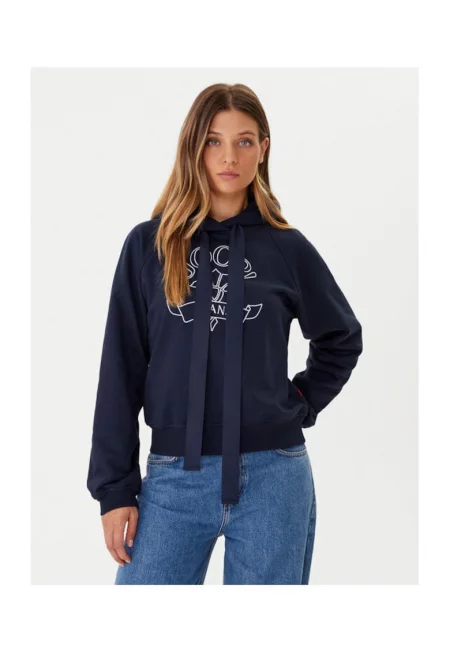 Дамски суичър Joop Jeans - тъмносин - от качествена материя
