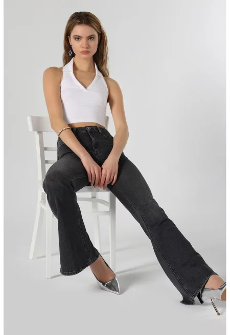 Дънки Mony със стандартна кройка - Tъмносив