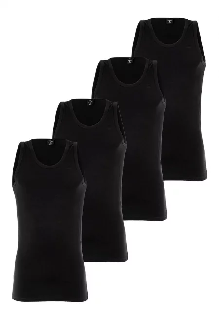 Едноцветен топ - 4 броя - Черен