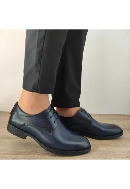 Елегантни мъжки обувки  Hkh2558 Blue - Сини - Син