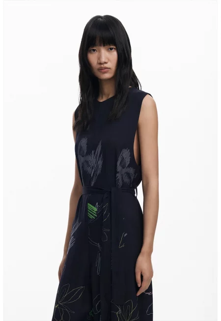 Гащеризон без ръкави - Черен/Кралско Синьо/Мръснобял