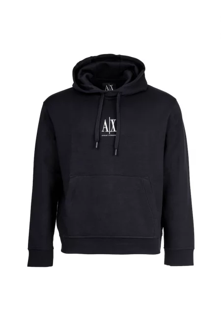 Худи с джоб кенгуру - Тъмносин