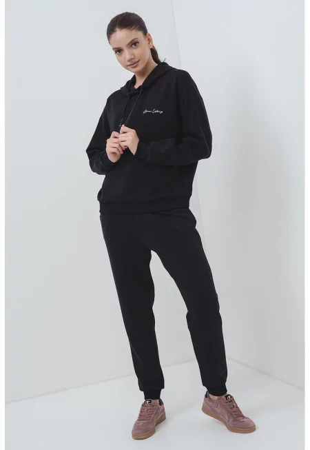 Худи с лого - Златист/Черен