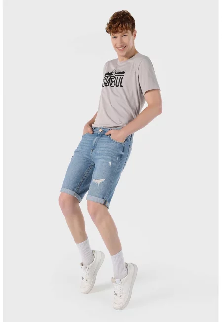 Къси дънки с джобове