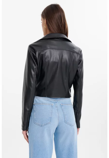 Късо яке от еко кожа