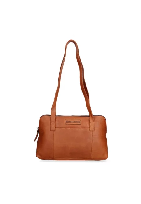 Кожена чанта за рамо - Кафяв