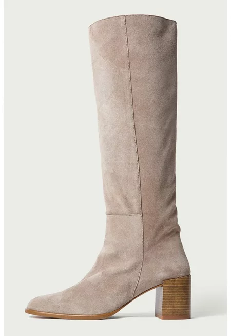 Кожени ботуши до коляното - Светло кафяво