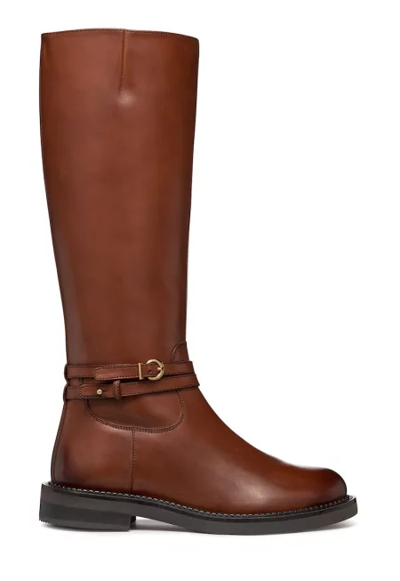 Кожени ботуши - Карамел