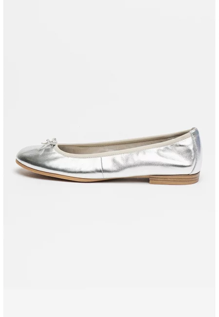 Кожени пантофки с панделки