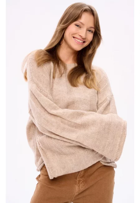 Levi Wool Blend Sweater With Wide Sleeves