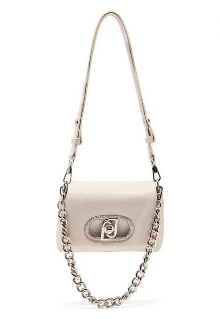 Малка чанта през рамо Lapuffy - Крем