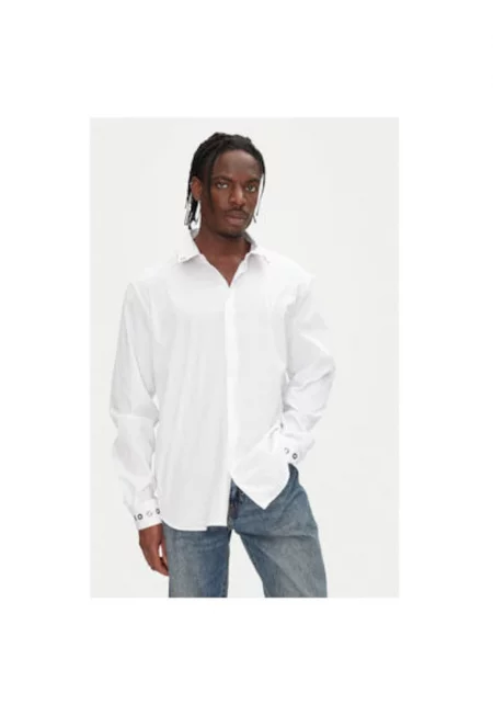 Мъжка риза  78OAL2A0 N0363 - Памук/Полиамид - Бяла - Бял