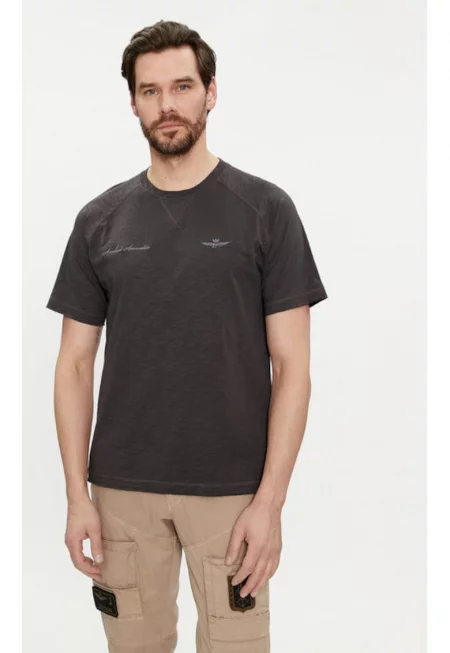 Мъжка тениска -  303711924 - Памук - Сива - Сив