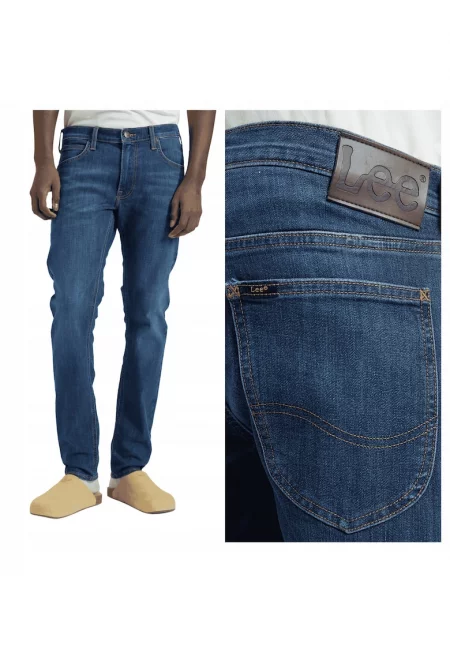 Мъжки дънки -  Luke - Slim Fit - Средна талия - Дълги - Цип - 5 джоба - Памук - Син