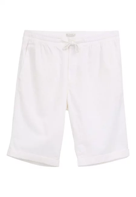 Мъжки къси панталони  1044715 - Лен/Памук - Бял