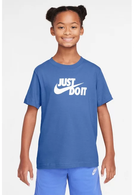 Памучна тениска с овално деколте