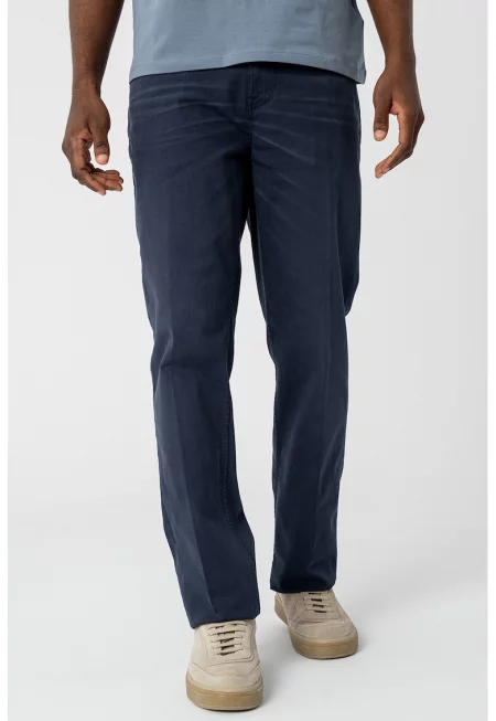 Прави дънки с памук - Тъмносин