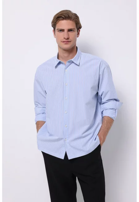 Раирана риза с дълги ръкави