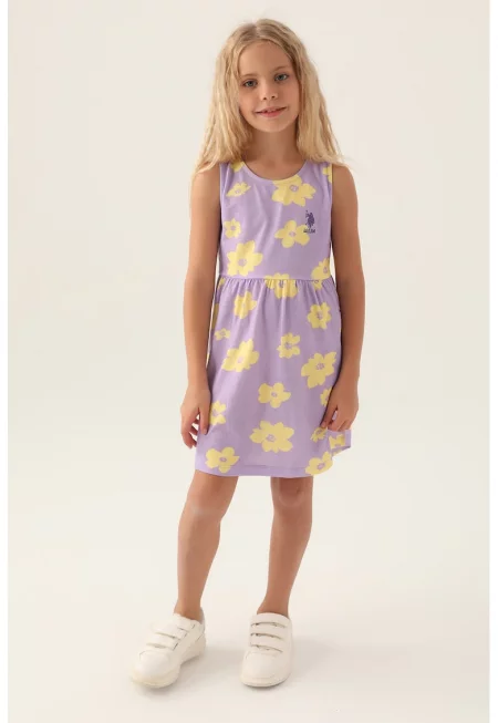 Разкроена рокля с принт