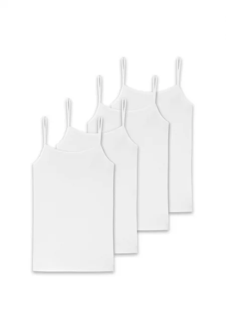 Schiesse - Топ с тънки презрамки - 4 чифта - Бял