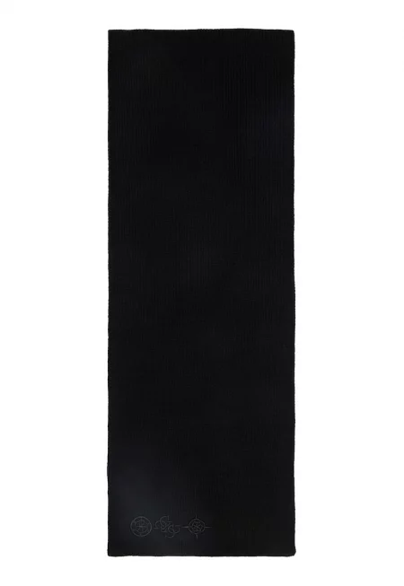 Шал с вълна с бродиран монограм