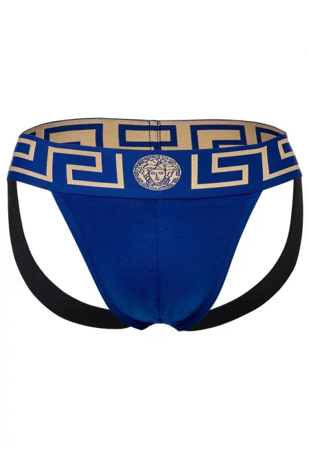 Слипове тип джокстрап с памук - Черен/Син