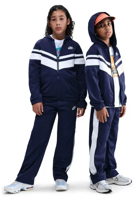 Спортен екип с контрасти - Бял/Тъмносин