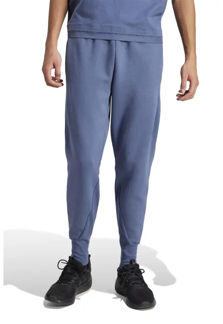 Спортен панталон Z.N.Eсъс стеснен крачол и лого - Черен/Прашно синьо