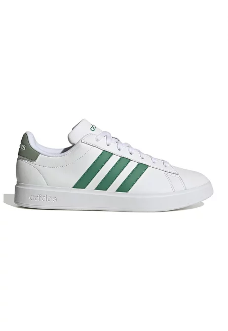 Спортни обувки Grand Court 2.0 от еко кожа с лого - Бял/Зелен